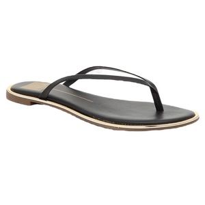 NWOB Dolce Vita Black and Gold Dawn Flip Flop Sandals Size 8.5